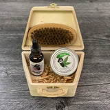 Beard Oil Balm & Boar Brush Combo