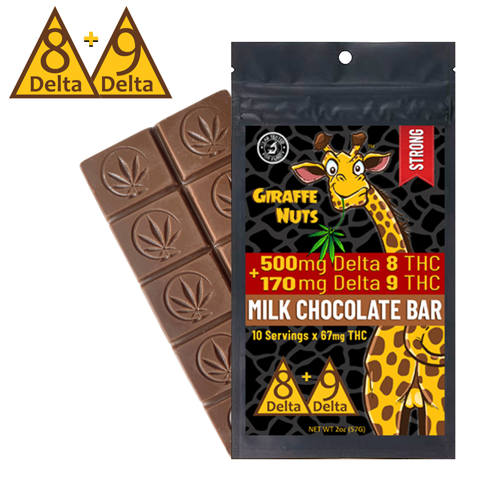 500mg Delta 8 170mg Delta 9 Thc Milk Chocolate Bar Capitol Hemp Llc