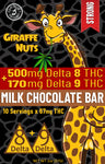 500mg Delta 8 + 170mg Delta 9 THC – Milk Chocolate Bar