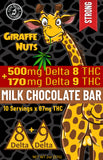 500mg Delta 8 + 170mg Delta 9 THC – Milk Chocolate Bar