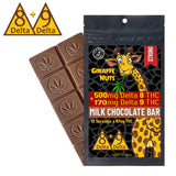 500mg Delta 8 + 170mg Delta 9 THC – Milk Chocolate Bar